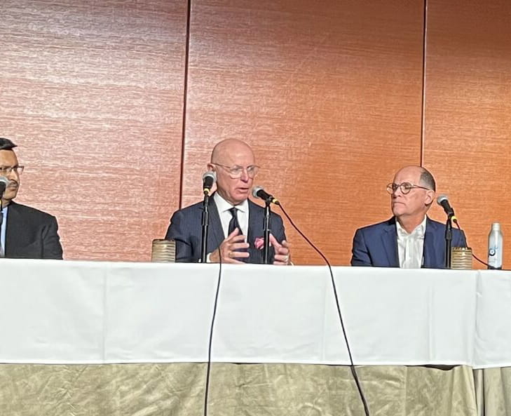 George Rafferty speaking on an Asembia 23 panel
