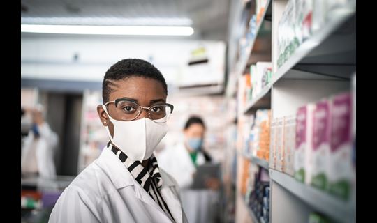 pharmacist in mask